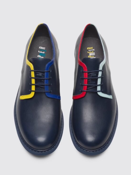 Camper Other - CAMPER Navy Multicolor Lace Up Oxford Dress Shoes Men's size EU43/US 9.5 Quirky